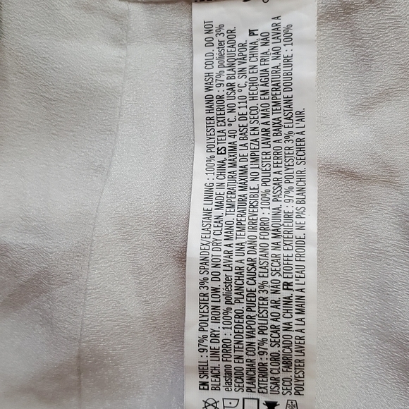 FOREVER 21 Shoulder Strap Crop Top. Off-white w/Peach Animal Print-Side Zip-Sz M - Picture 8 of 10